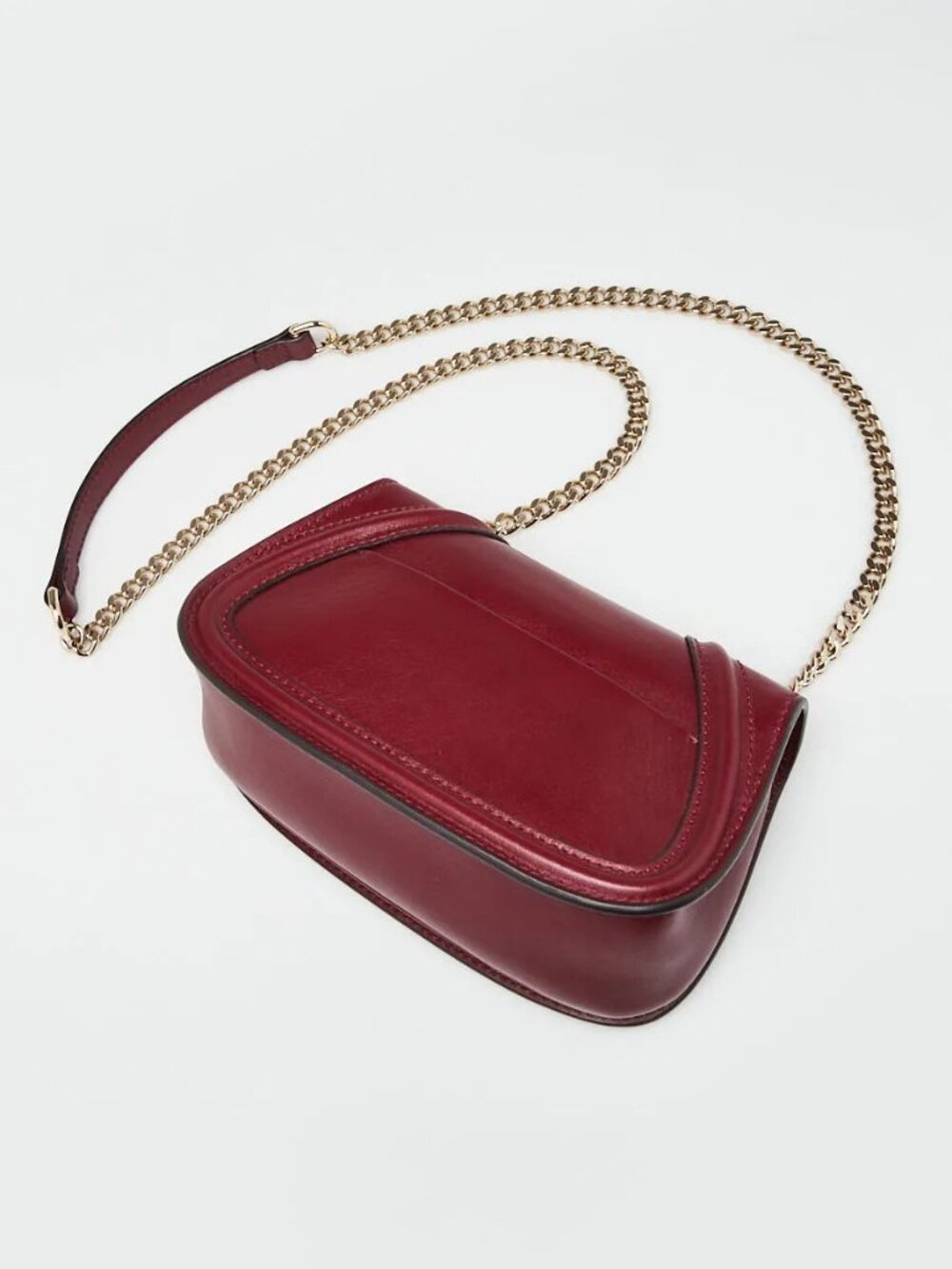 Gucci Dark Red Leather Small Blondie Chain Shoulder Bag - Picture 4 of 10